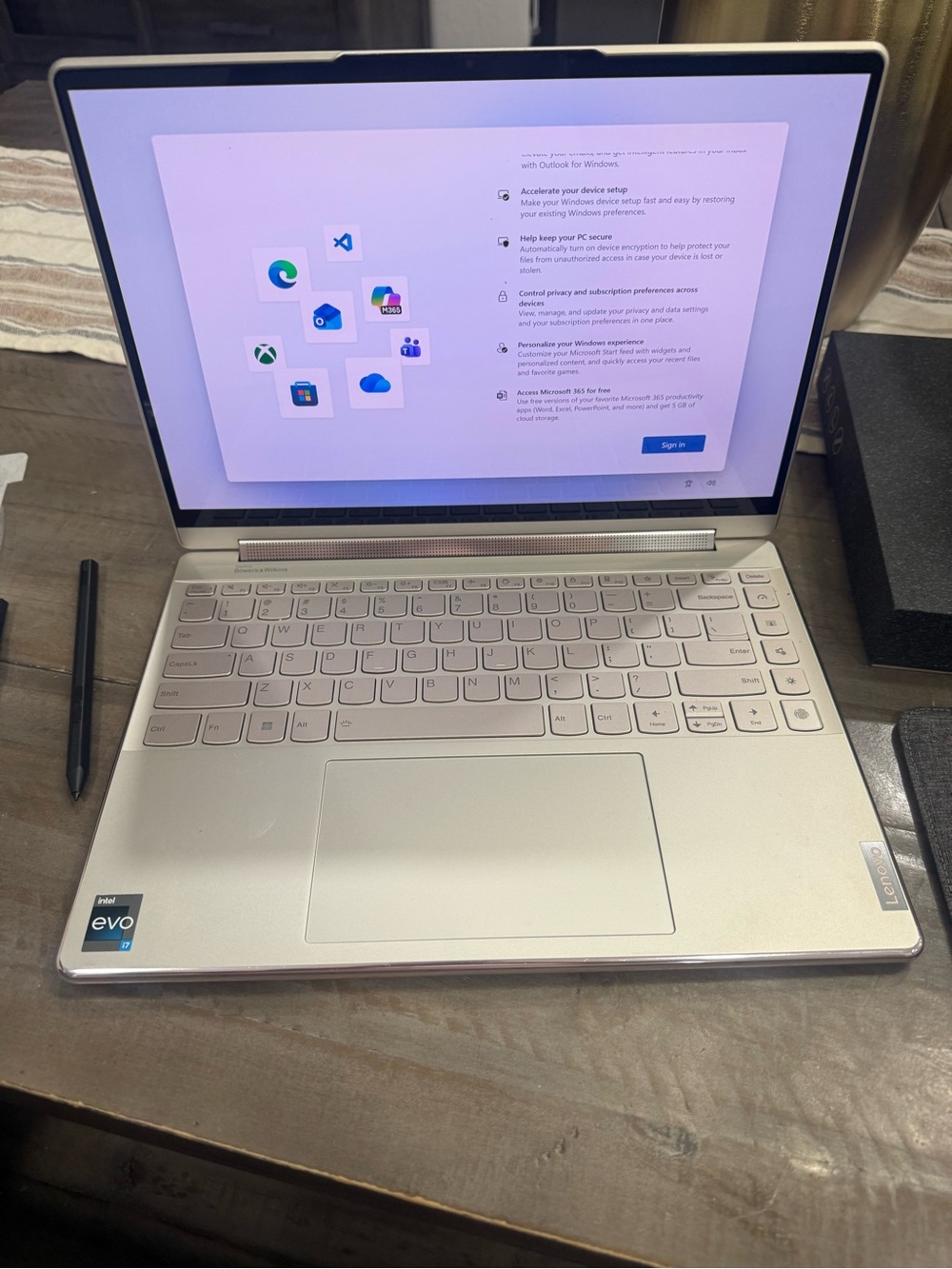Lenovo Yoga 9 14IAP7 Intel Evo i7 14” Touchscreen 2-in 1 Laptop/Box pens, sleeve - Picture 10 of 11